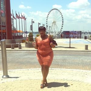 K + Glam Lace Up Detail Plus Dress 👗